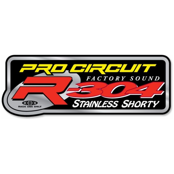 DECAL LOGO STICKER R-304 STAINLESS SHORTY