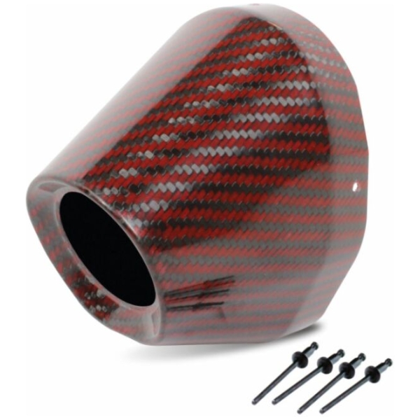 Red Carbon Fiber End-Cap