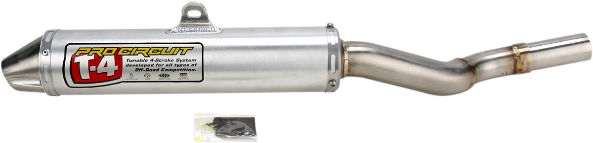 SLIP-ON MUFFLER/SILENCER T-4 STAINLESS ALUMINIUM