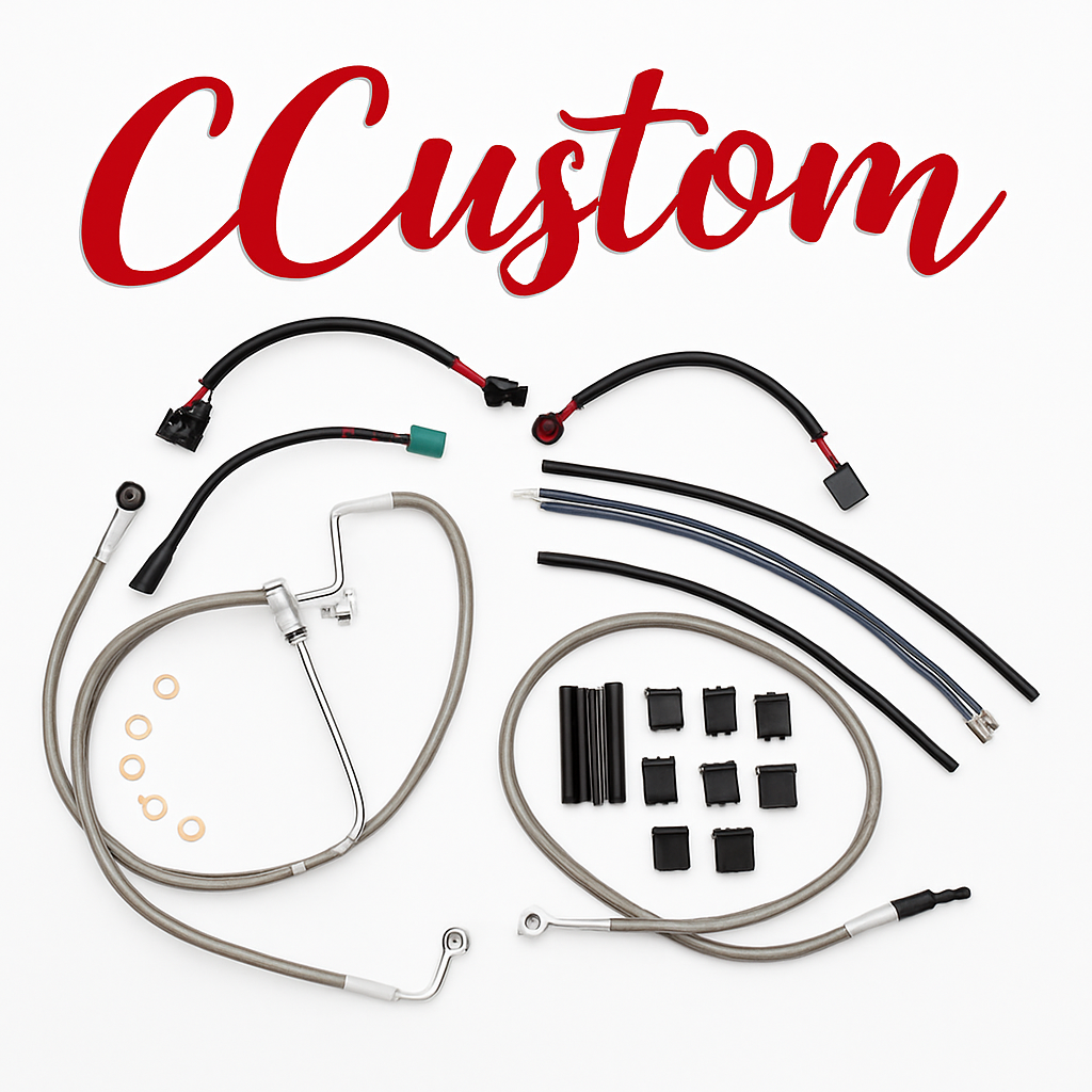 Kabel- och slangkit för 12" styre - Krom - 2011-2015 Harley Softail med ABS