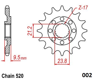 FRONT SPROCKET 520 13T - MOTO-MASTER - Bild 3