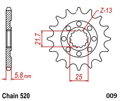 FRONT SPROCKET 520 13T - MOTO-MASTER - Bild 2