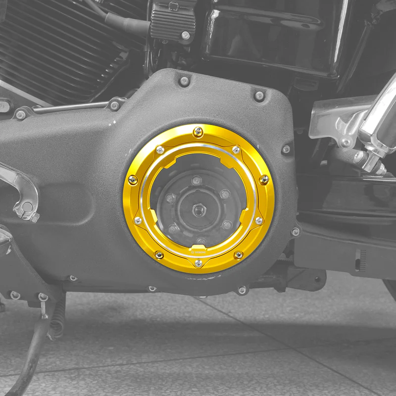 Clear Twincam Derby cover Gold/Contrast - Bild 2