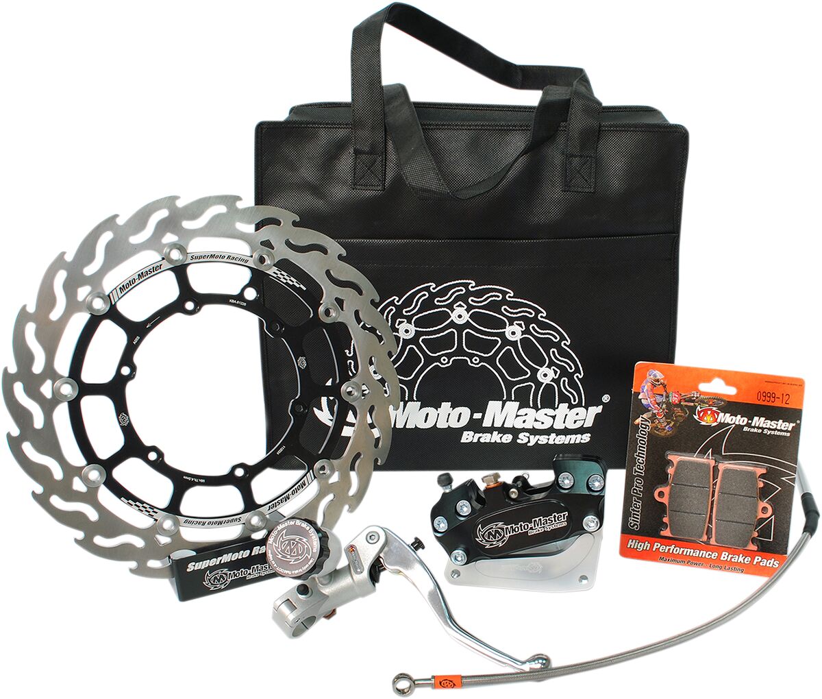 SM RACE KIT: 320mm FLOATING FLAME, BRAKE PADS/LINE,4 PISTON CALIPER/BRACKET, RADIAL MASTER CYLINDER - MOTO-MASTER - Bild 3