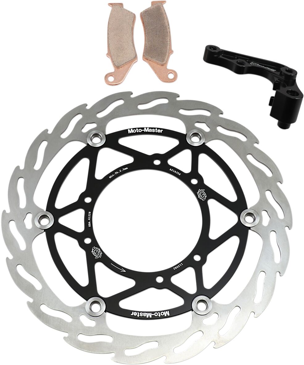 BRAKE KIT FLAME FLOATING DISC 270 MM, BRAKE PADS, RELOCATE BRACKET - MOTO-MASTER