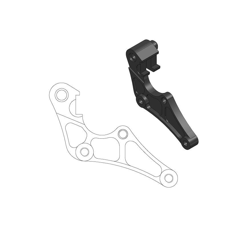 BRAKE CALIPER RELOCATION BRACKET SM STREET 320mm - MOTO-MASTER