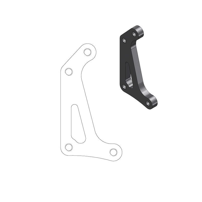 BRAKE CALIPER RELOCATION BRACKET SM RACING 320mm - MOTO-MASTER