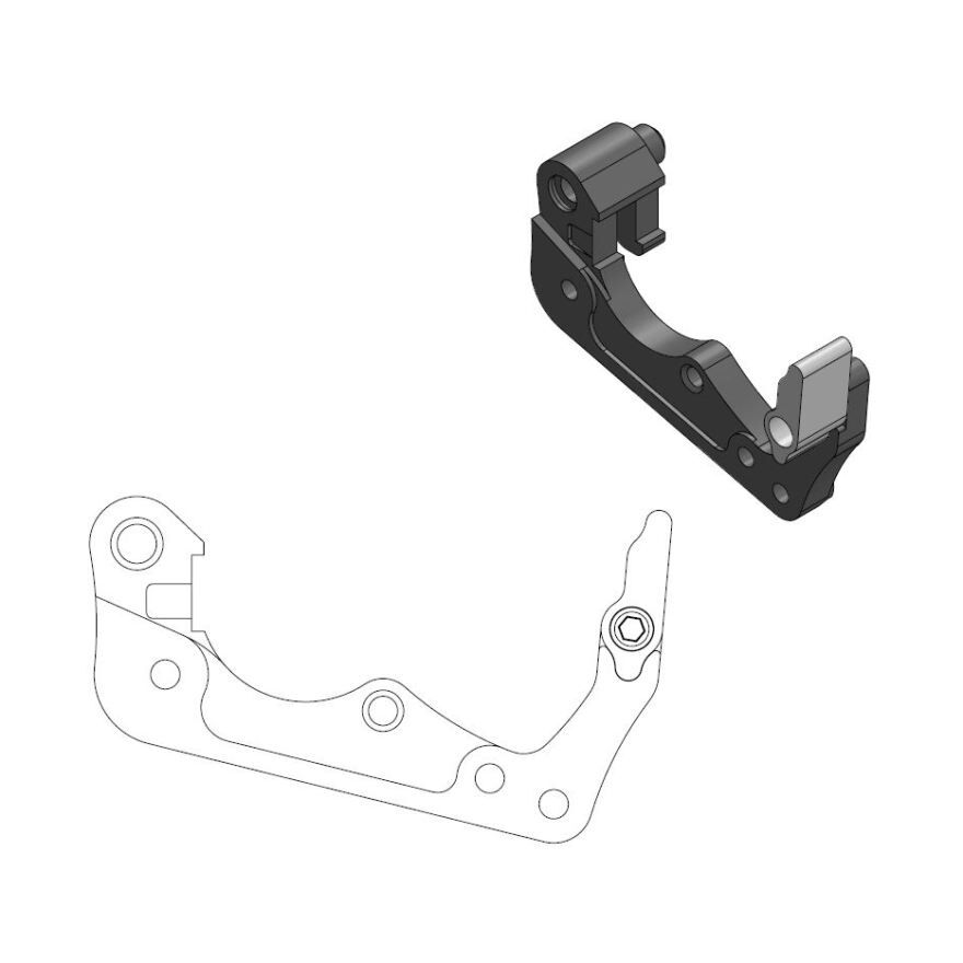BRAKE CALIBER RELOCATION BRACKET 260mm - MOTO-MASTER