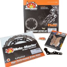 BRAKE KIT FLAME FLOATING ROTOR 270mm, BRAKE PADS, RELOCATE BRACKET - MOTO-MASTER