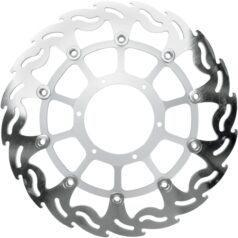 BRAKE ROTOR FLOATING FLAME FLAMED BLACK - MOTO-MASTER