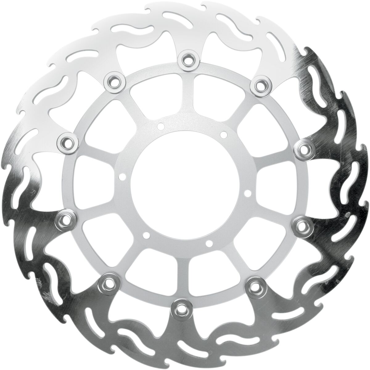 BRAKE ROTOR FLOATING FLAME FLAMED BLACK - MOTO-MASTER