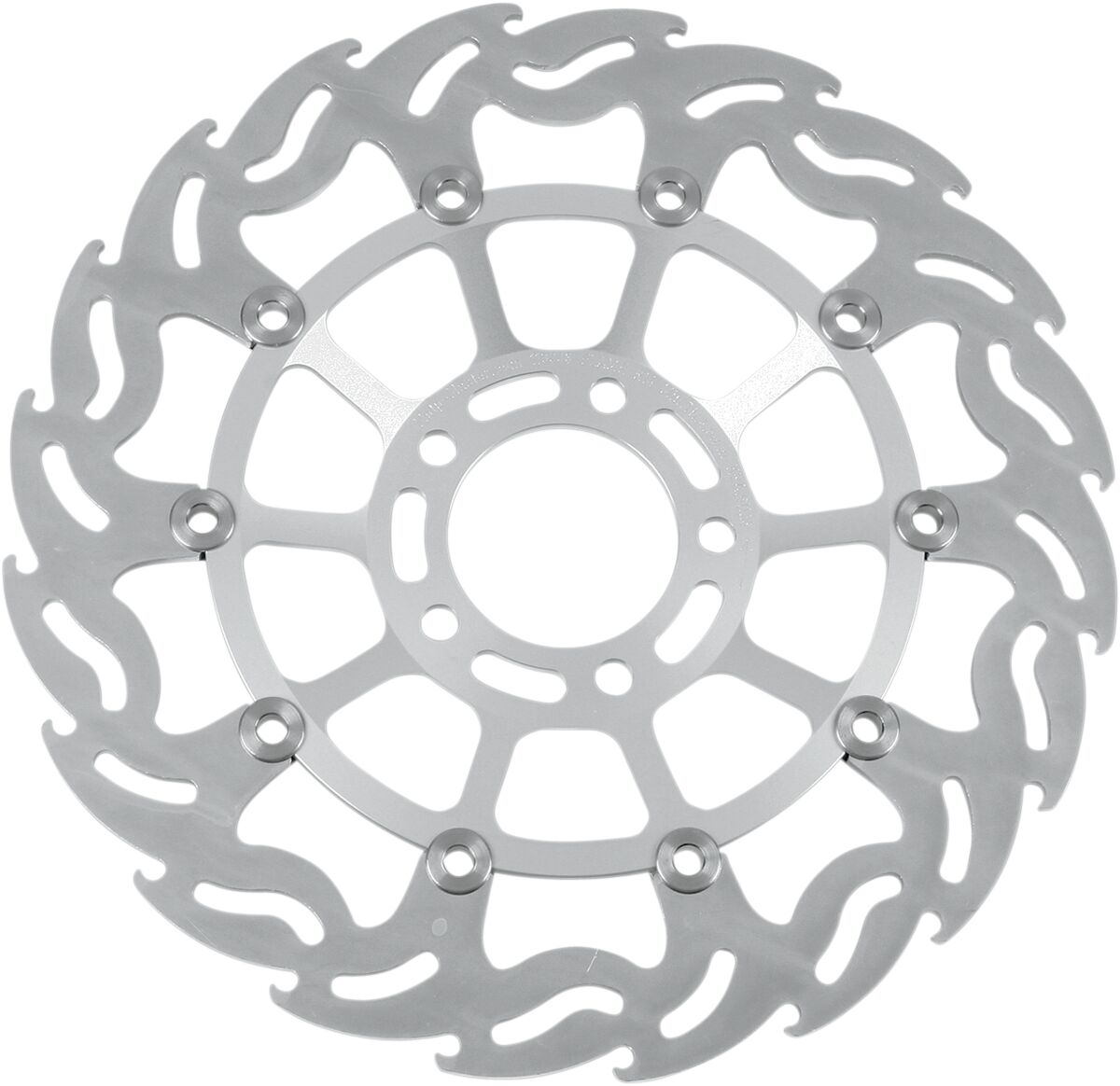 BRAKE ROTOR FLOATING FLAME FLAMED BLACK - MOTO-MASTER