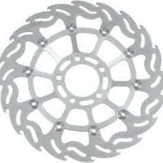 BRAKE ROTOR FLOATING FLAME FLAMED BLACK - MOTO-MASTER