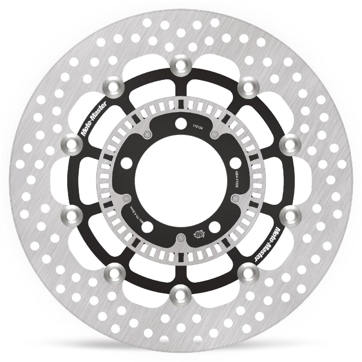 BRAKE ROTOR FLOATING HALO ROUND BLACK - MOTO-MASTER