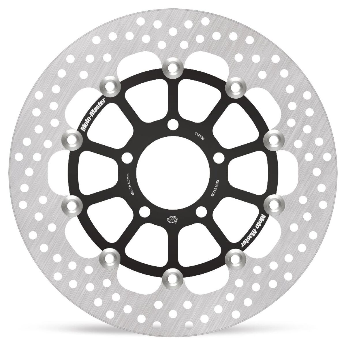 BRAKE ROTOR FLOATING HALO ROUND BLACK - MOTO-MASTER