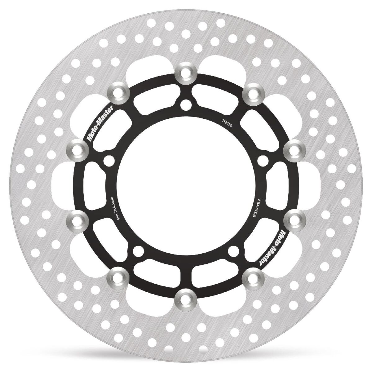 BRAKE ROTOR FLOATING HALO ROUND BLACK - MOTO-MASTER
