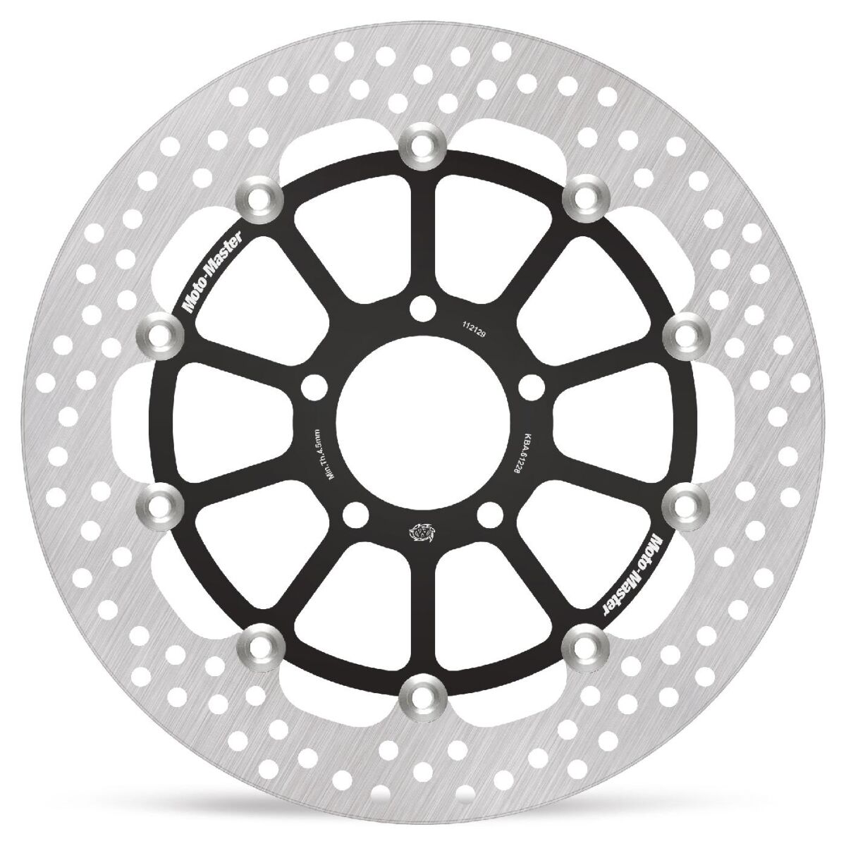 BRAKE ROTOR FLOATING HALO ROUND BLACK - MOTO-MASTER