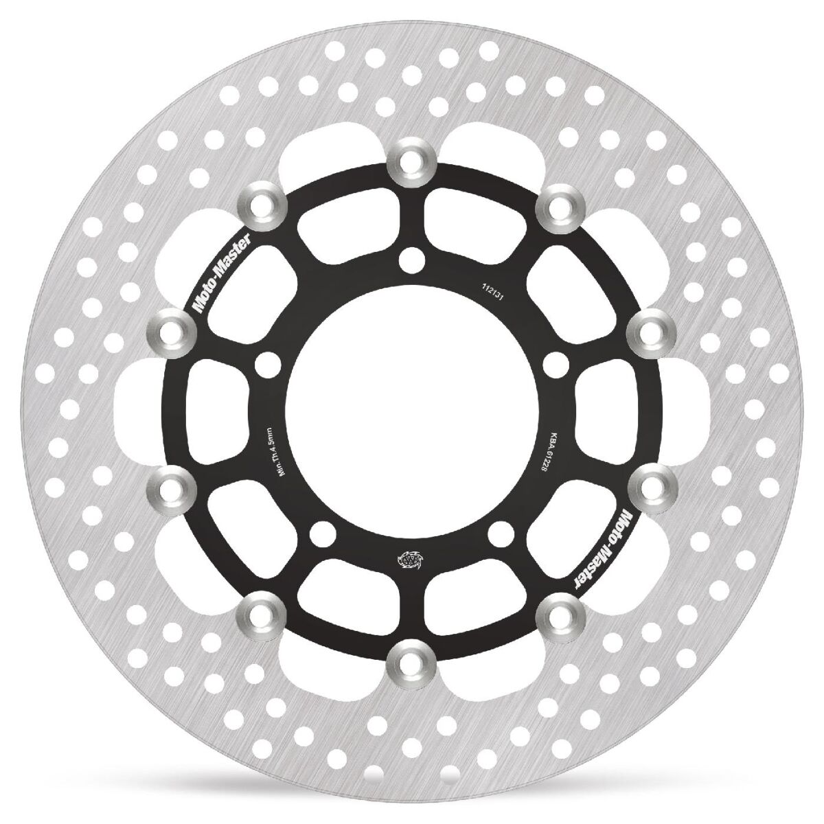 BRAKE ROTOR FLOATING HALO ROUND BLACK - MOTO-MASTER