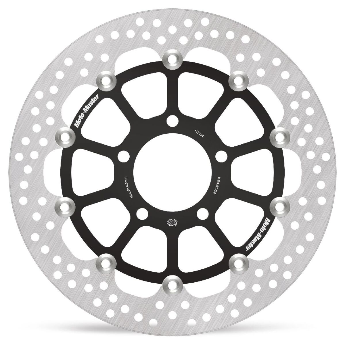 BRAKE ROTOR FLOATING HALO ROUND BLACK - MOTO-MASTER