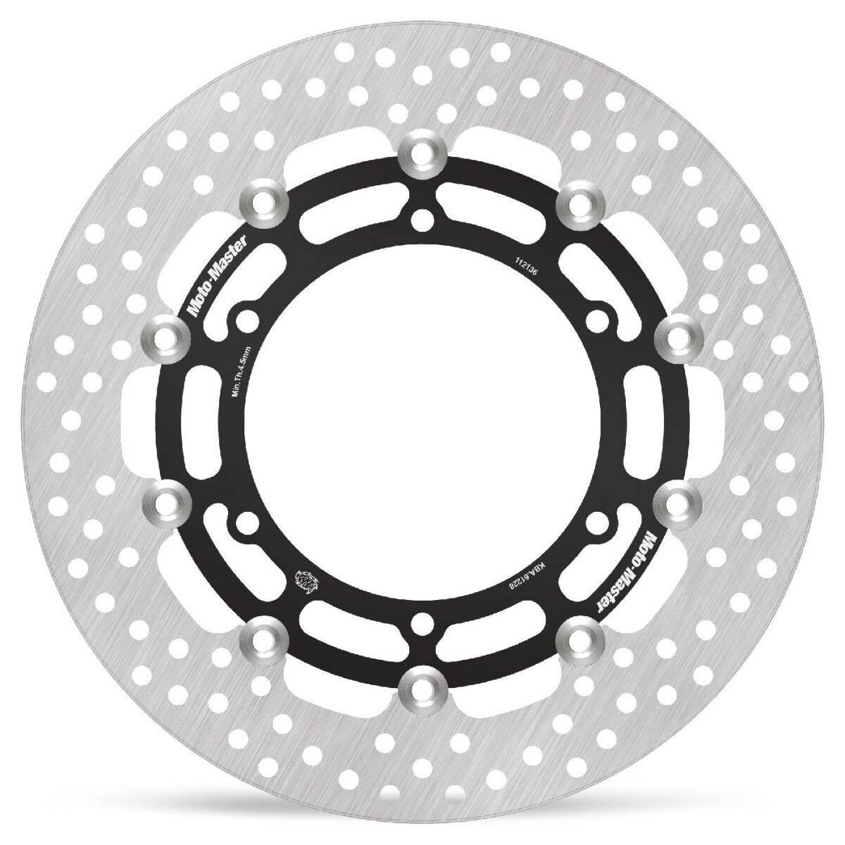 BRAKE ROTOR FLOATING HALO ROUND BLACK - MOTO-MASTER