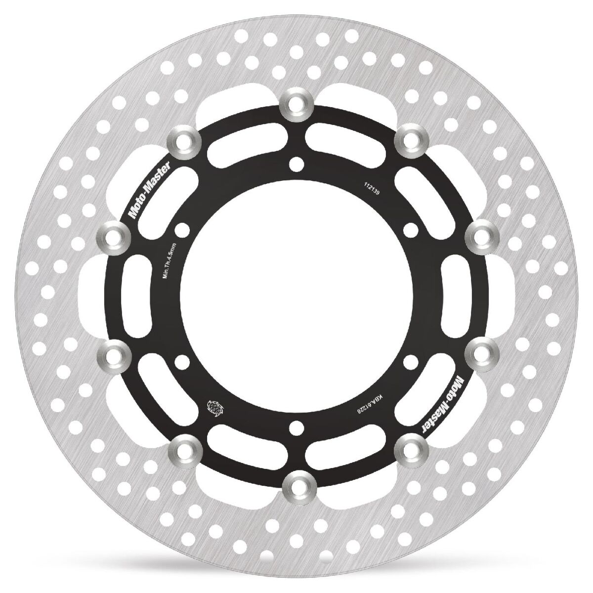 BRAKE ROTOR FLOATING HALO ROUND BLACK - MOTO-MASTER