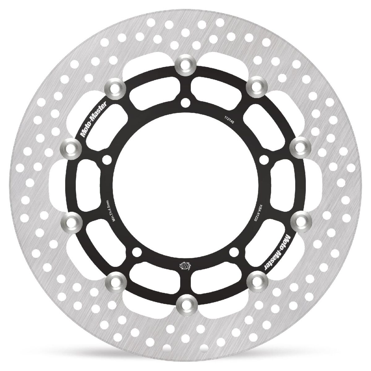 BRAKE ROTOR FLOATING HALO ROUND BLACK - MOTO-MASTER