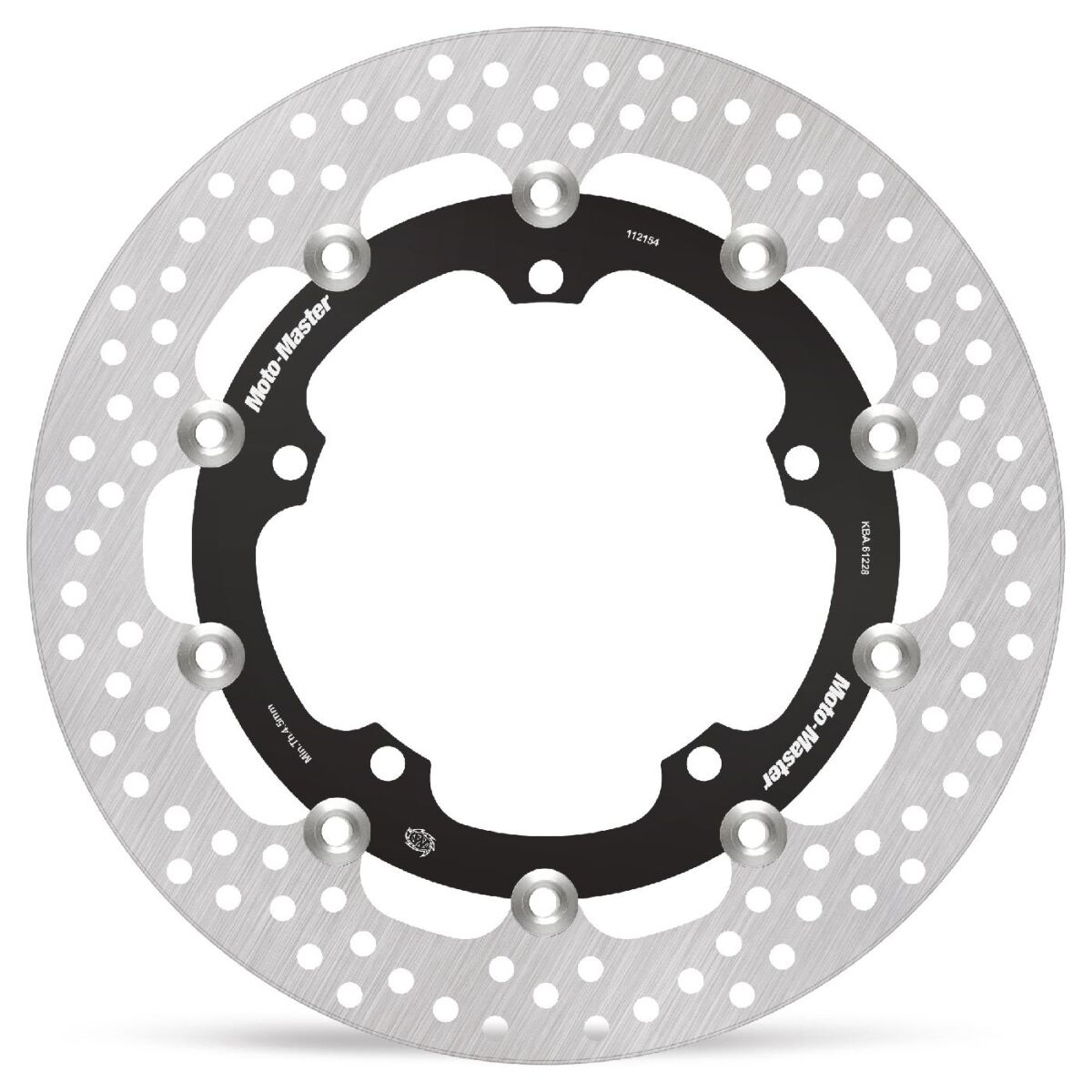 BRAKE ROTOR FLOATING HALO ROUND BLACK - MOTO-MASTER