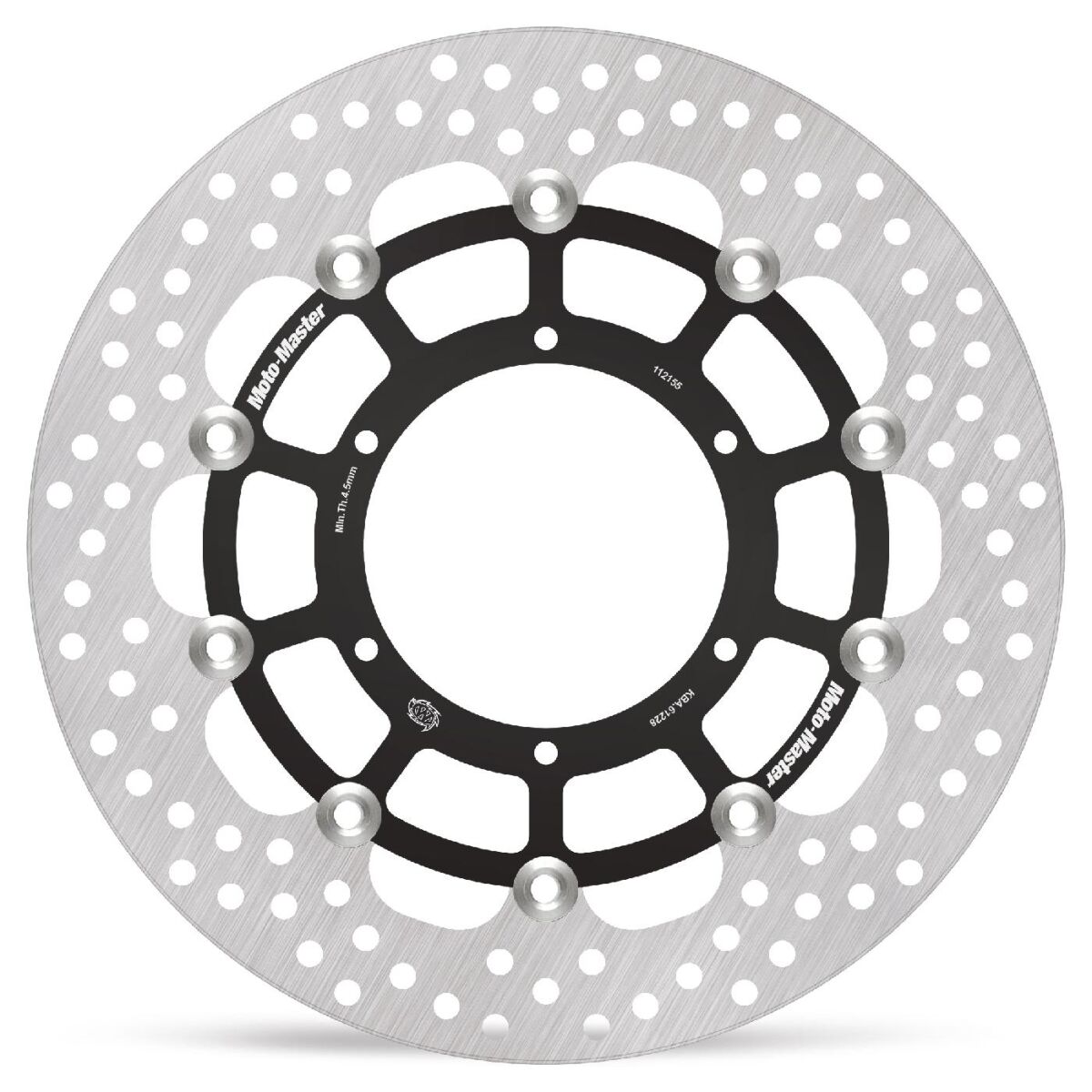 BRAKE ROTOR FLOATING HALO ROUND BLACK - MOTO-MASTER