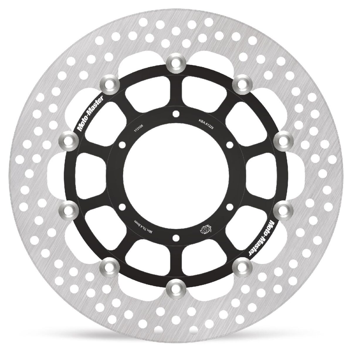 BRAKE ROTOR FLOATING HALO ROUND BLACK - MOTO-MASTER