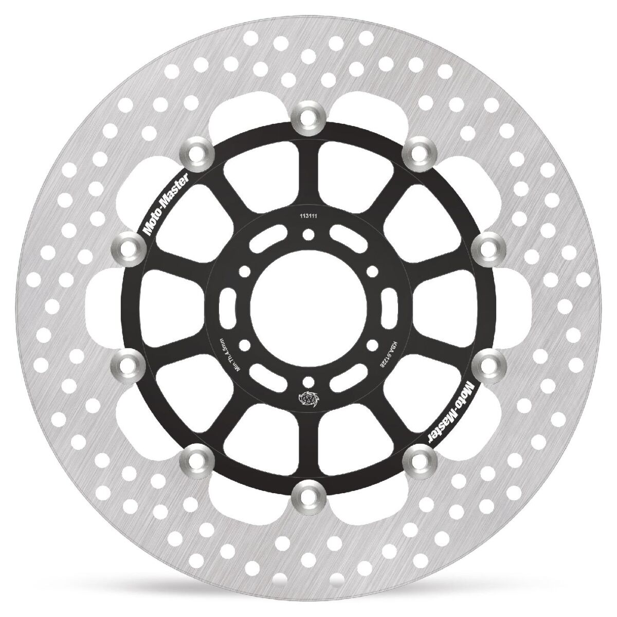 BRAKE ROTOR FLOATING HALO ROUND BLACK - MOTO-MASTER