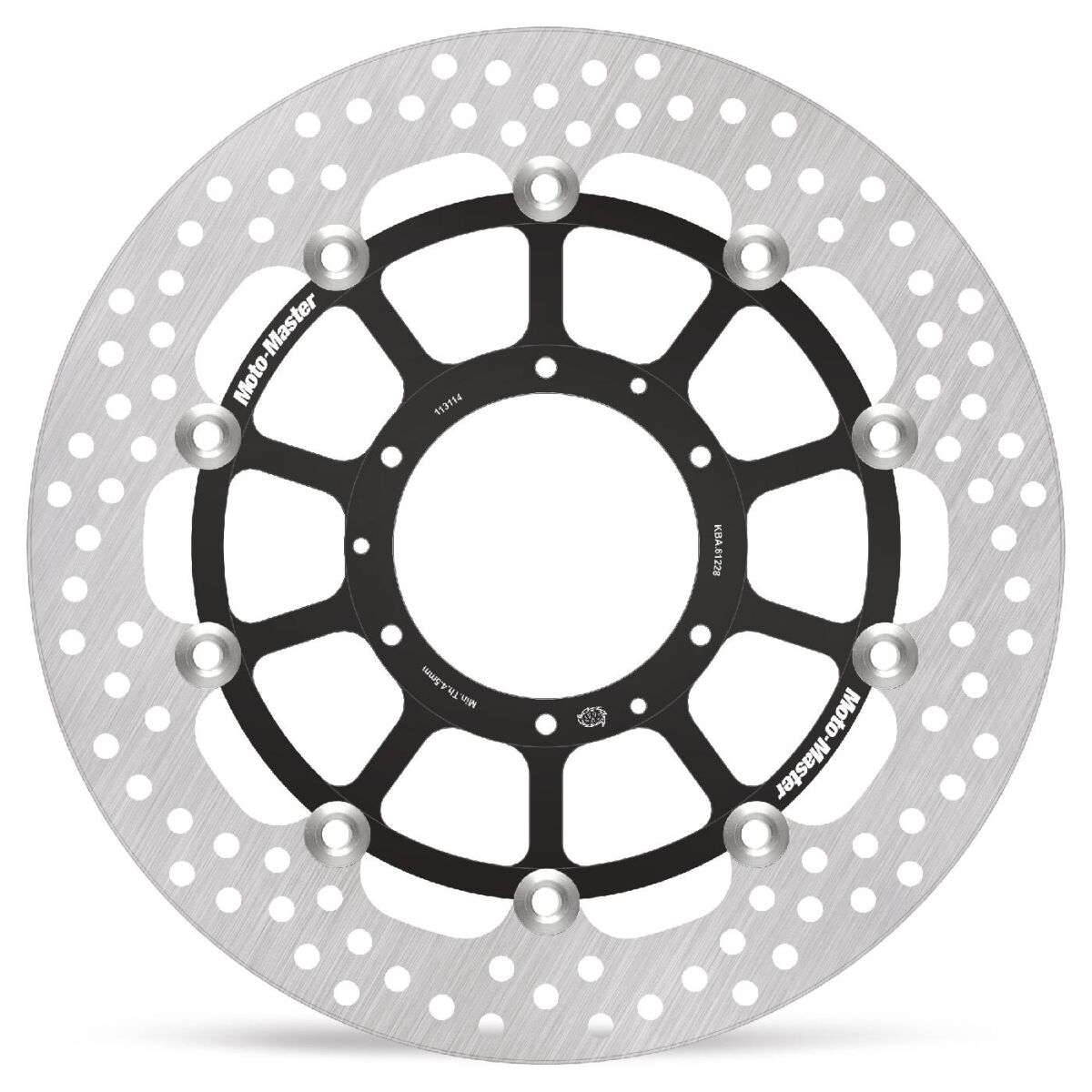 BRAKE ROTOR FLOATING HALO ROUND BLACK - MOTO-MASTER