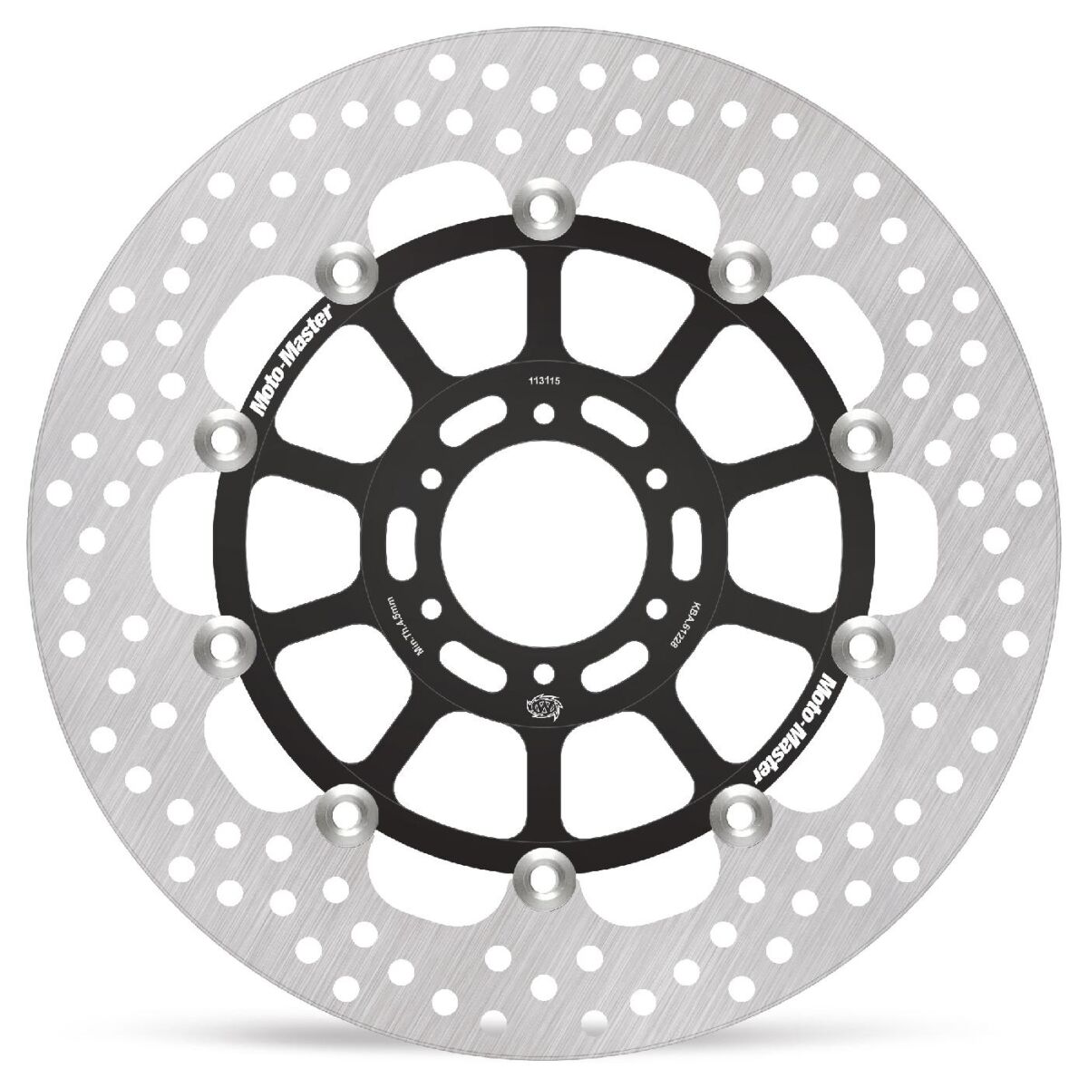 BRAKE ROTOR FLOATING HALO ROUND BLACK - MOTO-MASTER