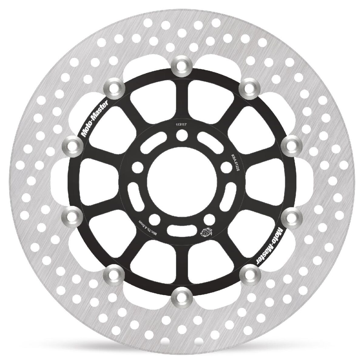 BRAKE ROTOR FLOATING HALO ROUND BLACK - MOTO-MASTER