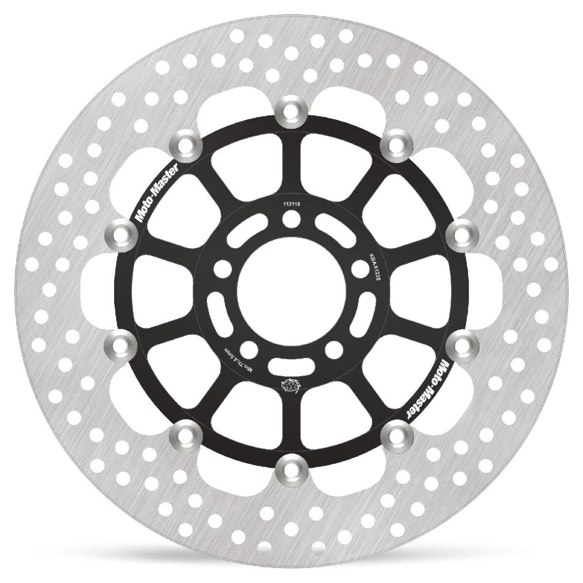 BRAKE ROTOR FLOATING HALO ROUND BLACK - MOTO-MASTER