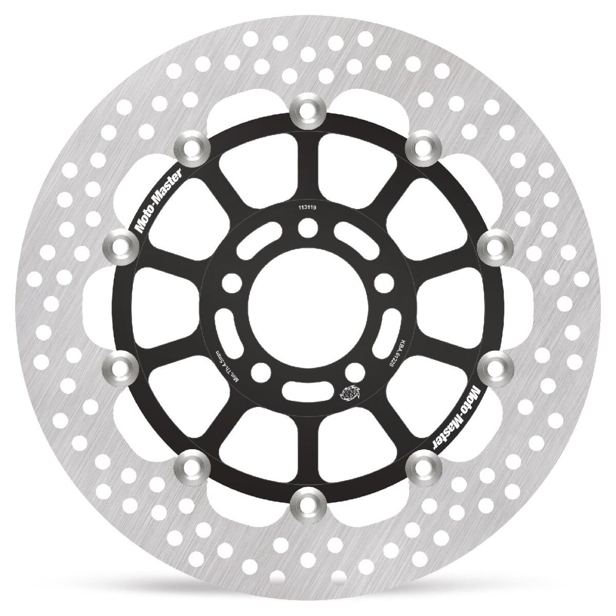 BRAKE ROTOR FLOATING HALO ROUND BLACK - MOTO-MASTER