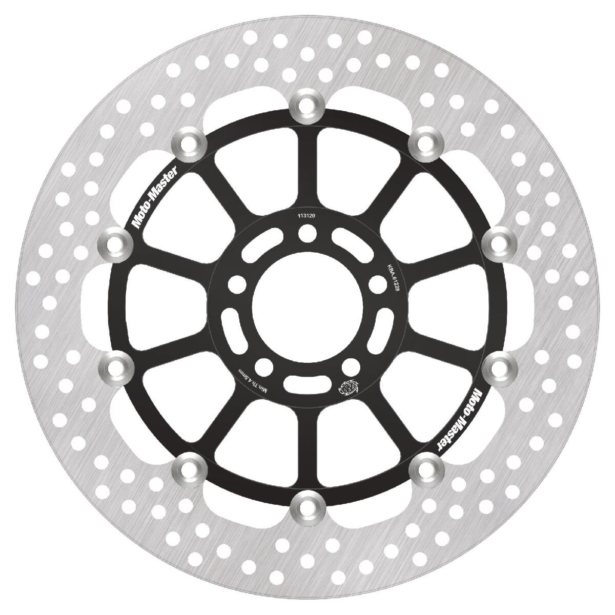 BRAKE ROTOR FLOATING HALO ROUND BLACK - MOTO-MASTER