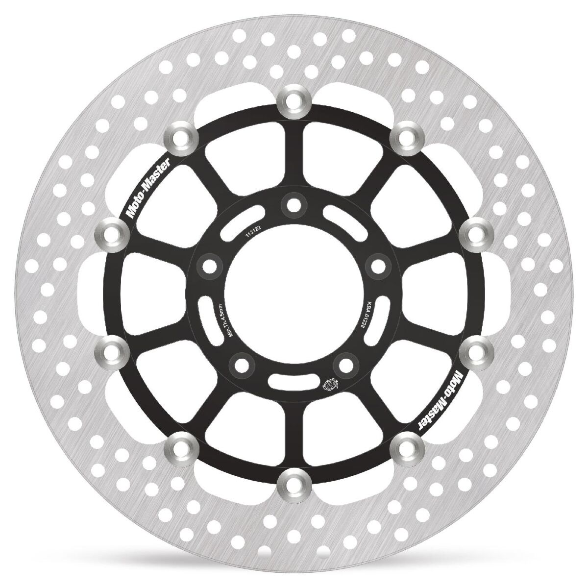 BRAKE ROTOR FLOATING HALO ROUND BLACK - MOTO-MASTER