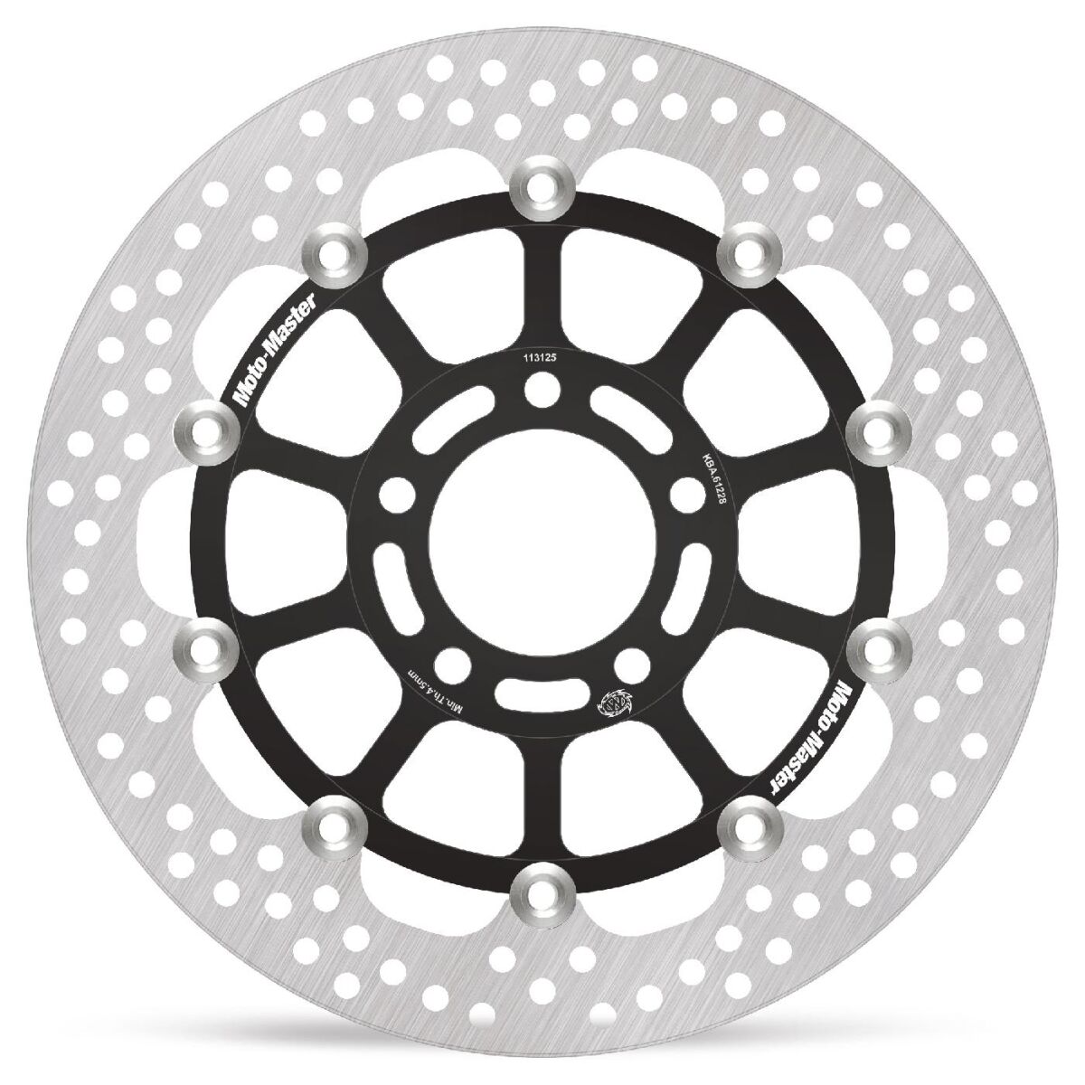 BRAKE ROTOR FLOATING HALO ROUND BLACK - MOTO-MASTER