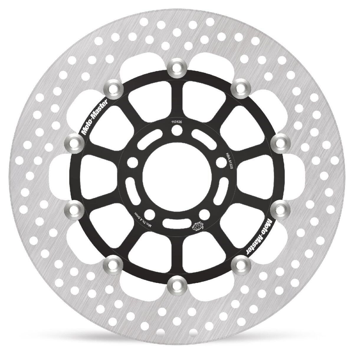 BRAKE ROTOR FLOATING HALO ROUND BLACK - MOTO-MASTER
