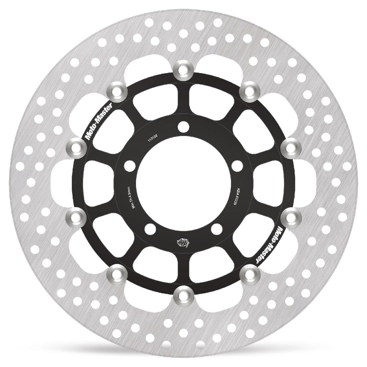 BRAKE ROTOR FLOATING HALO ROUND BLACK - MOTO-MASTER
