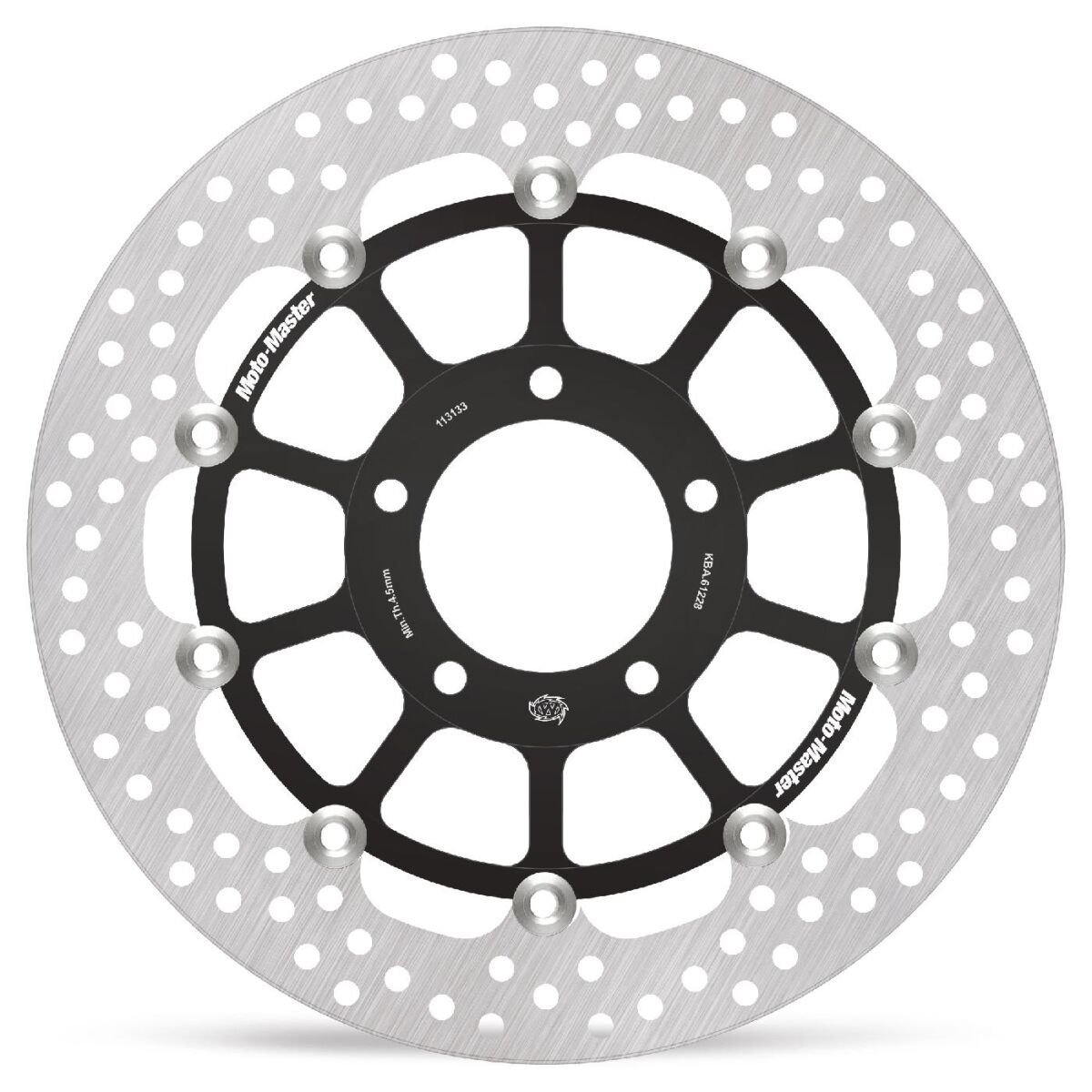BRAKE ROTOR FLOATING HALO ROUND BLACK - MOTO-MASTER