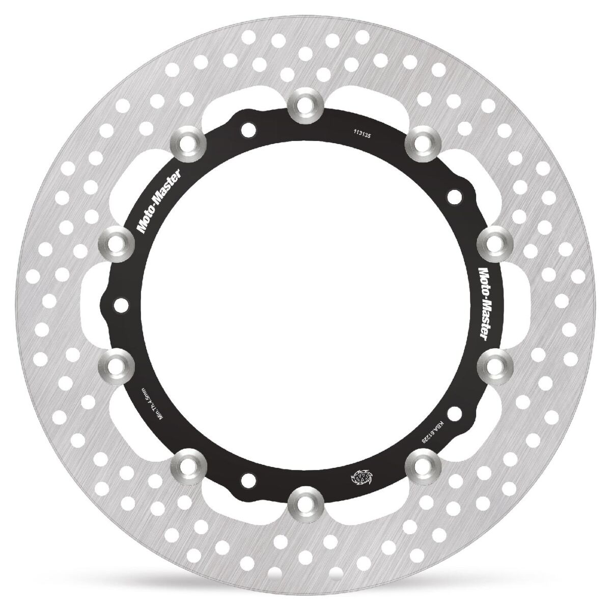 BRAKE ROTOR FLOATING HALO ROUND BLACK - MOTO-MASTER