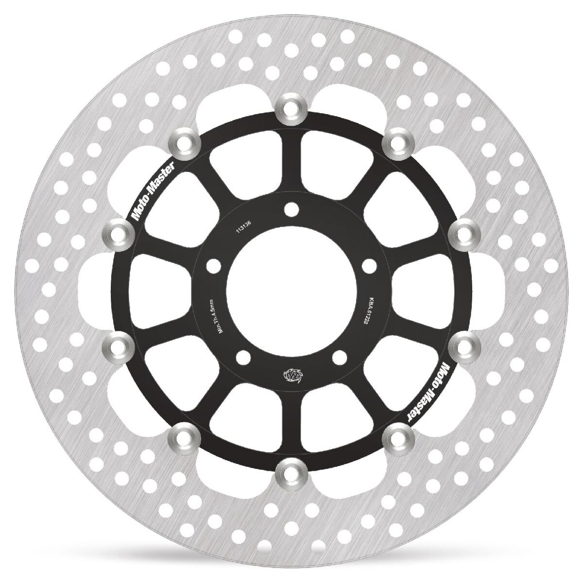 BRAKE ROTOR FLOATING HALO ROUND BLACK - MOTO-MASTER