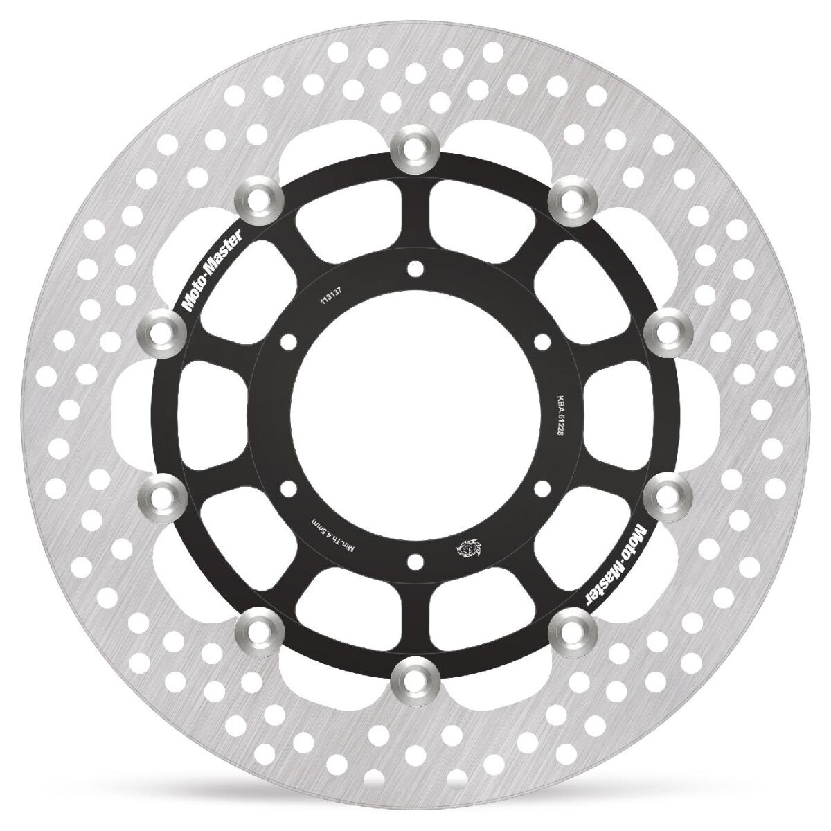 BRAKE ROTOR FLOATING HALO ROUND BLACK - MOTO-MASTER