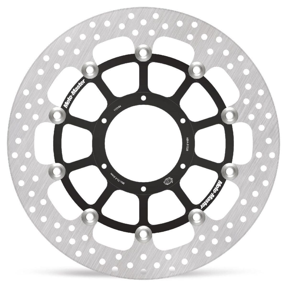 BRAKE ROTOR FLOATING HALO ROUND BLACK - MOTO-MASTER