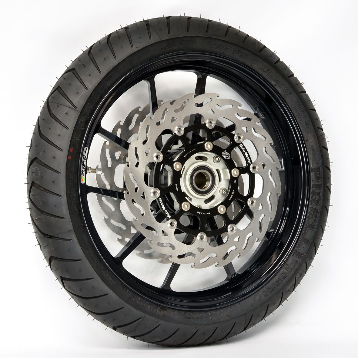 BRAKE ROTOR FLOATING FLAME FLAMED BLACK - MOTO-MASTER - Bild 2