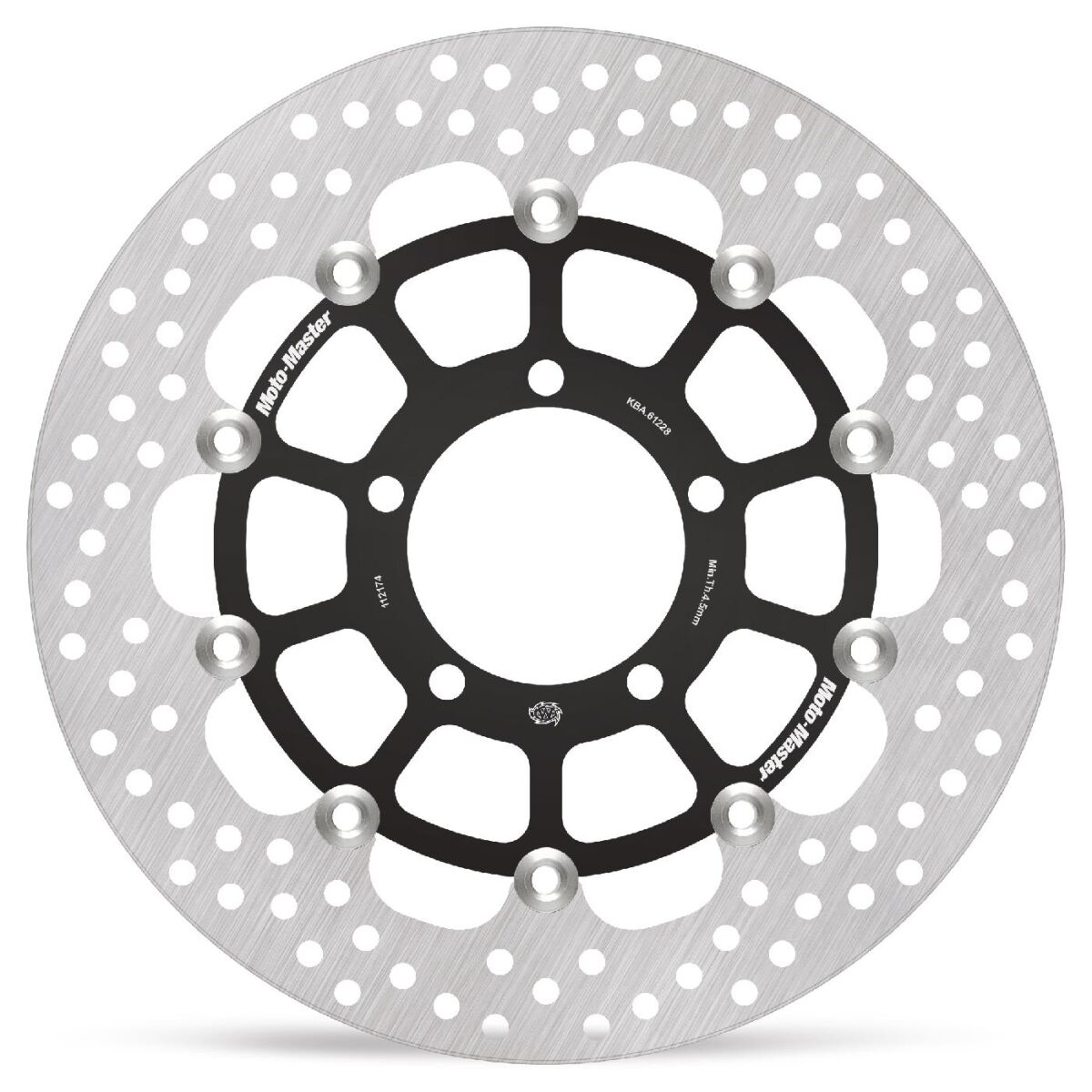 BRAKE ROTOR FLOATING HALO ROUND BLACK - MOTO-MASTER