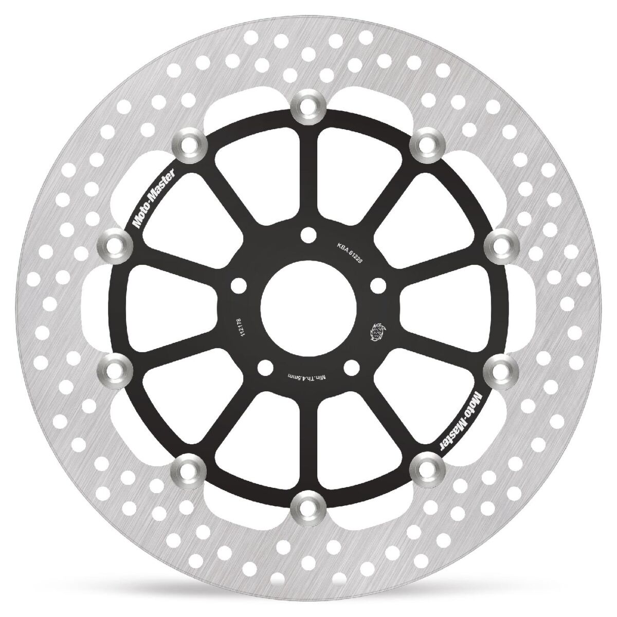 BRAKE ROTOR FLOATING HALO ROUND BLACK - MOTO-MASTER
