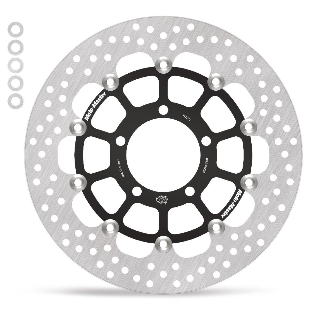 BRAKE ROTOR FLOATING HALO ROUND BLACK - MOTO-MASTER