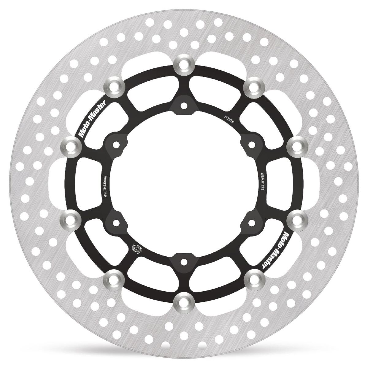 BRAKE ROTOR FLOATING HALO ROUND BLACK - MOTO-MASTER
